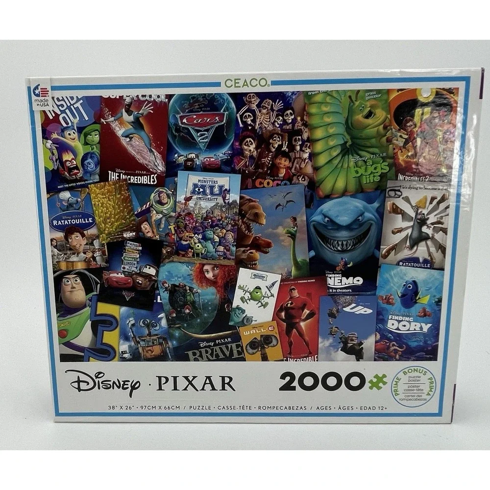 Ceaco Jigsaw Puzzle Disney Pixar Movie Poster  Pc 3502-5‎ Complete No Poster